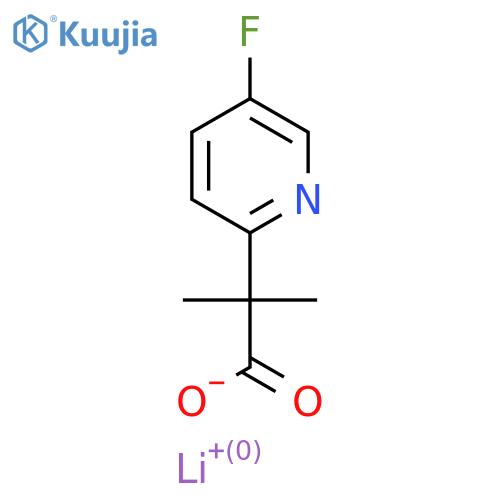 lithium(1+) 2-(5-fluoropyridin-2-yl)-2-methylpropanoate structure