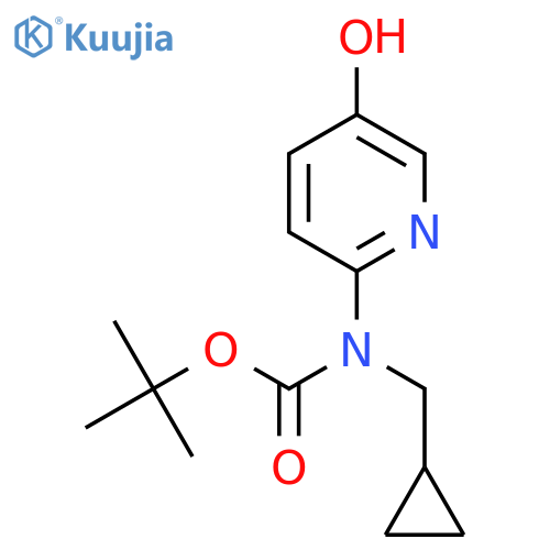 tert-butyl N-(cyclopropylmethyl)-N-(5-hydroxypyridin-2-yl)carbamate structure