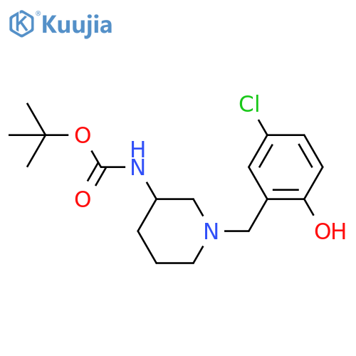 tert-butyl N-{1-(5-chloro-2-hydroxyphenyl)methylpiperidin-3-yl}carbamate structure