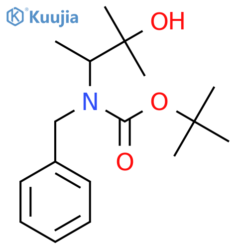tert-butyl N-benzyl-N-(3-hydroxy-3-methylbutan-2-yl)carbamate structure