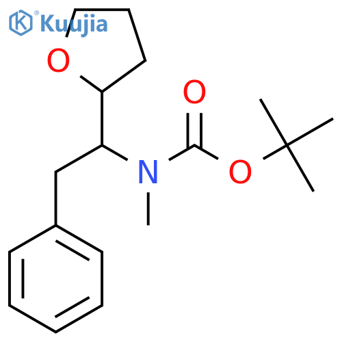 tert-butyl N-methyl-N-1-(oxolan-2-yl)-2-phenylethylcarbamate structure