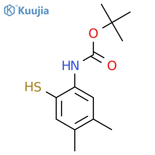 tert-butyl N-(4,5-dimethyl-2-sulfanylphenyl)carbamate structure