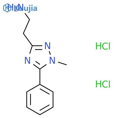 2-(1-Methyl-5-phenyl-1,2,4-triazol-3-yl)ethanamine;dihydrochloride structure