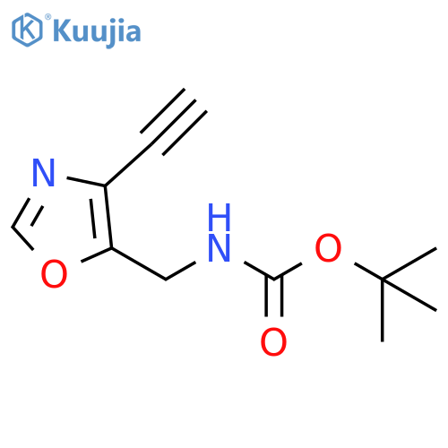 1,1-Dimethylethyl N-[(4-ethynyl-5-oxazolyl)methyl]carbamate structure