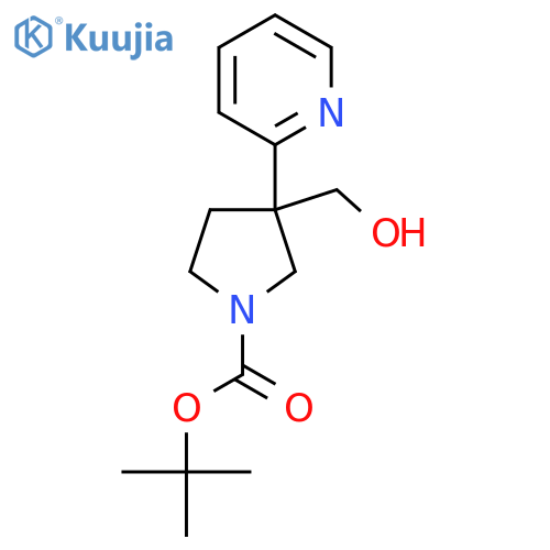 Tert-butyl 3-(hydroxymethyl)-3-(pyridin-2-yl)pyrrolidine-1-carboxylate structure