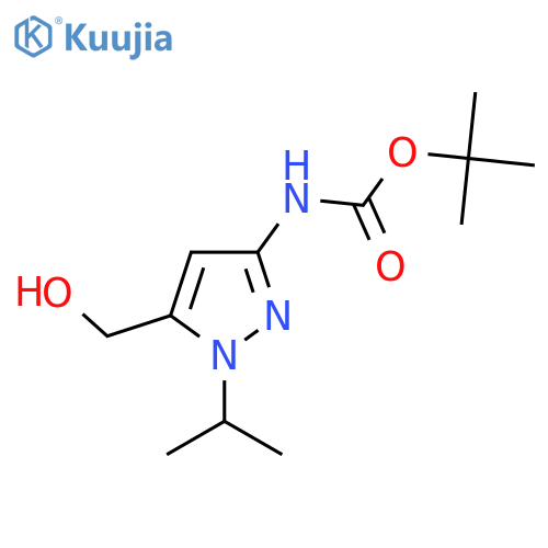 tert-butyl N-5-(hydroxymethyl)-1-(propan-2-yl)-1H-pyrazol-3-ylcarbamate structure