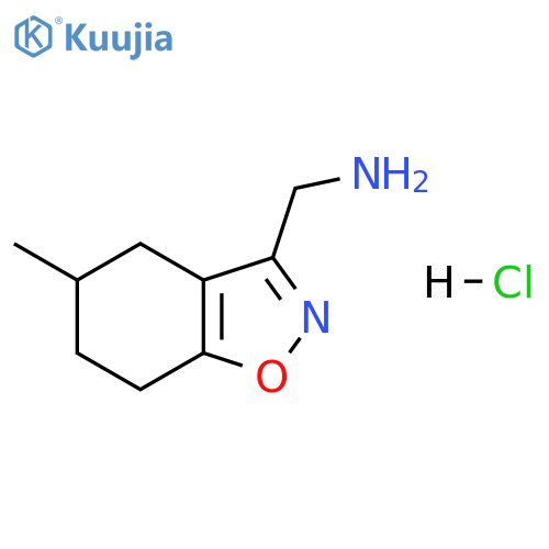 1,2-Benzisoxazole-3-methanamine, 4,5,6,7-tetrahydro-5-methyl-, hydrochloride (1:1) structure