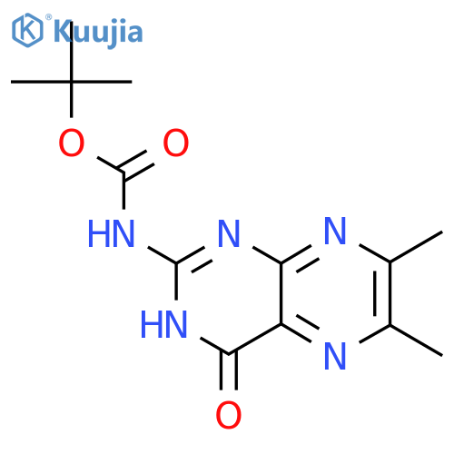tert-butyl N-(4-hydroxy-6,7-dimethylpteridin-2-yl)carbamate structure