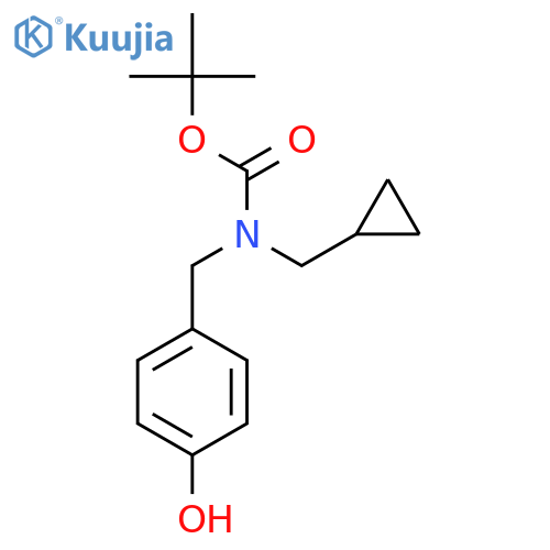tert-butyl N-(cyclopropylmethyl)-N-(4-hydroxyphenyl)methylcarbamate structure
