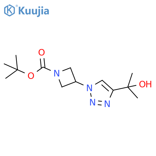tert-butyl 3-4-(2-hydroxypropan-2-yl)-1H-1,2,3-triazol-1-ylazetidine-1-carboxylate structure