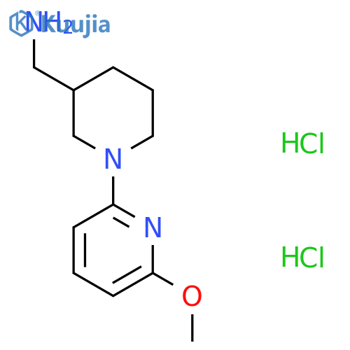 1-1-(6-methoxypyridin-2-yl)piperidin-3-ylmethanamine dihydrochloride structure