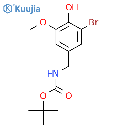 tert-butyl N-(3-bromo-4-hydroxy-5-methoxyphenyl)methylcarbamate structure