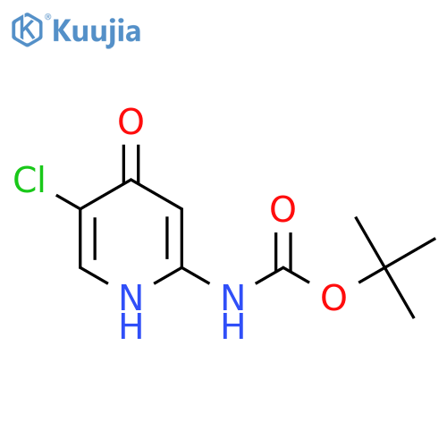 tert-butyl N-(5-chloro-4-hydroxypyridin-2-yl)carbamate structure