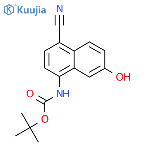 tert-butyl N-(4-cyano-7-hydroxynaphthalen-1-yl)carbamate structure
