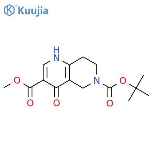 6-Tert-butyl 3-methyl 4-hydroxy-5,6,7,8-tetrahydro-1,6-naphthyridine-3,6-dicarboxylate structure