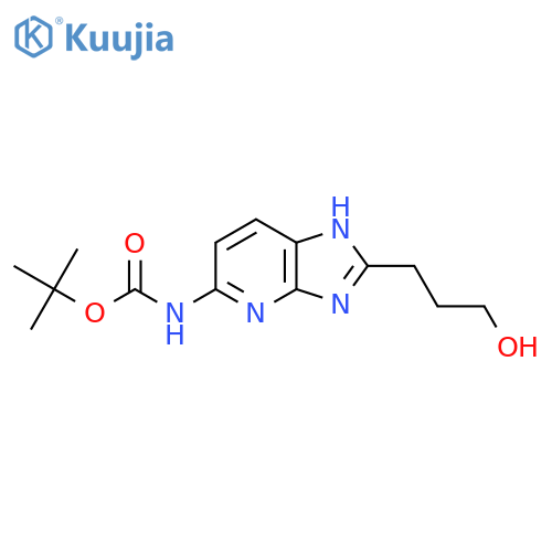 tert-butyl N-2-(3-hydroxypropyl)-3H-imidazo4,5-bpyridin-5-ylcarbamate structure