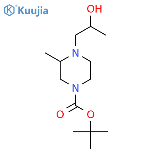 Tert-butyl 4-(2-hydroxypropyl)-3-methylpiperazine-1-carboxylate structure