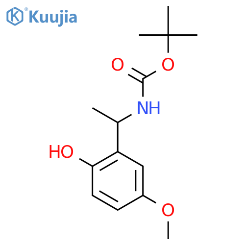tert-butyl N-1-(2-hydroxy-5-methoxyphenyl)ethylcarbamate structure