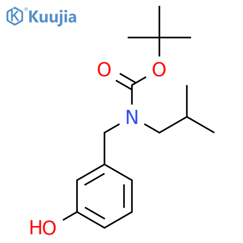 tert-butyl N-(3-hydroxyphenyl)methyl-N-(2-methylpropyl)carbamate structure