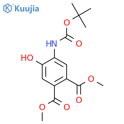 1,2-dimethyl 4-{(tert-butoxy)carbonylamino}-5-hydroxybenzene-1,2-dicarboxylate structure