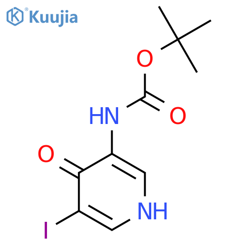 tert-butyl N-(4-hydroxy-5-iodopyridin-3-yl)carbamate structure
