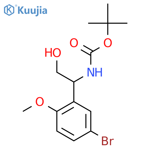 tert-butyl N-1-(5-bromo-2-methoxyphenyl)-2-hydroxyethylcarbamate structure
