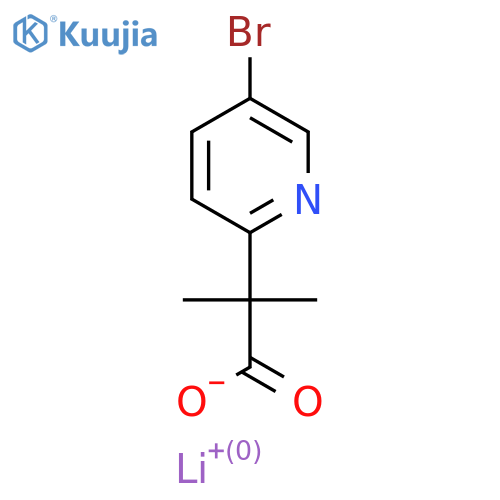 2-(5-Bromopyridin-2-yl)-2-methylpropanoate (lithium) structure