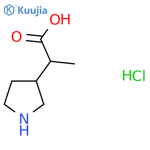 2-(Pyrrolidin-3-yl)propanoic acid hydrochloride structure