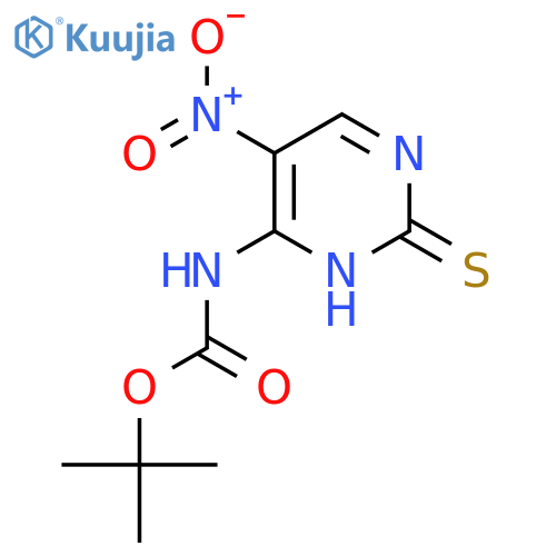 tert-butyl N-(5-nitro-2-sulfanylpyrimidin-4-yl)carbamate structure
