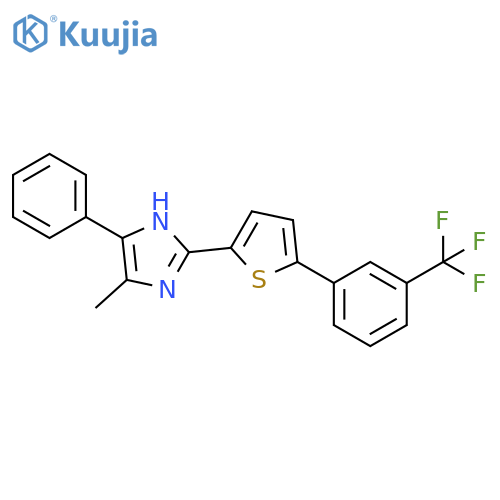 5-methyl-4-phenyl-2-{5-3-(trifluoromethyl)phenylthiophen-2-yl}-1H-imidazole structure