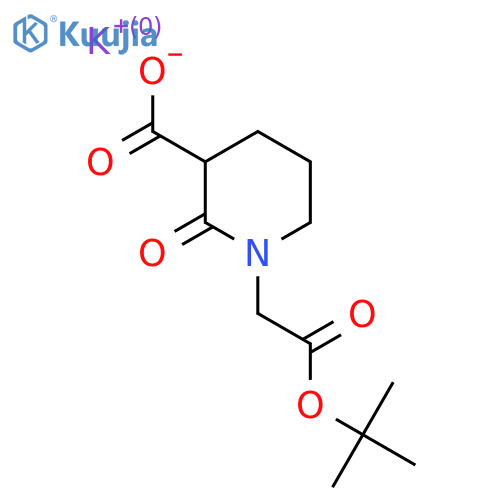 potassium 1-2-(tert-butoxy)-2-oxoethyl-2-oxopiperidine-3-carboxylate structure