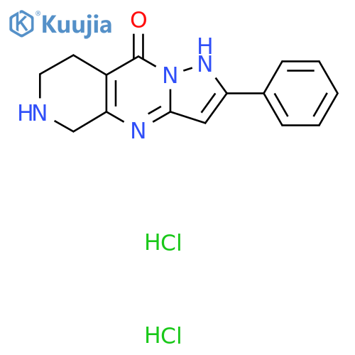 5-phenyl-2,6,7,12-tetraazatricyclo7.4.0.0,3,7trideca-1(9),2,4-trien-8-one dihydrochloride structure