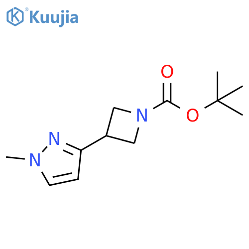 1-Azetidinecarboxylic acid, 3-(1-methyl-1H-pyrazol-3-yl)-, 1,1-dimethylethyl ester structure