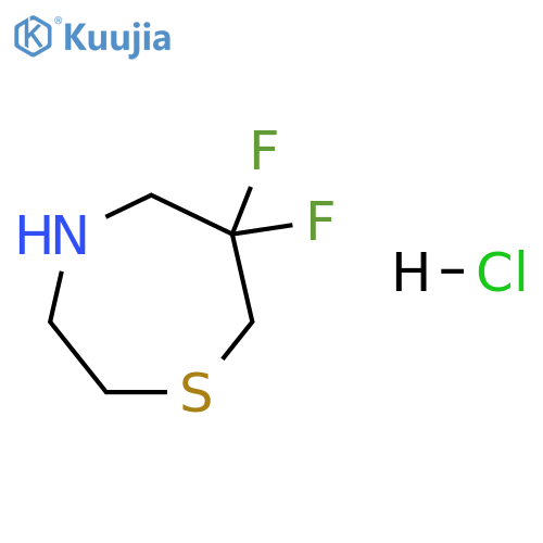 6,6-difluoro-1,4-thiazepane hydrochloride structure
