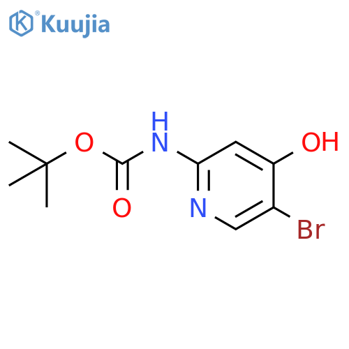tert-butyl N-(5-bromo-4-hydroxypyridin-2-yl)carbamate structure