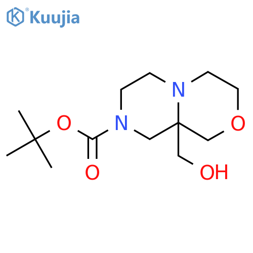 tert-butyl 9a-(hydroxymethyl)-octahydropyrazino2,1-c1,4oxazine-8-carboxylate structure