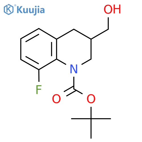 Tert-butyl 8-fluoro-3-(hydroxymethyl)-1,2,3,4-tetrahydroquinoline-1-carboxylate structure