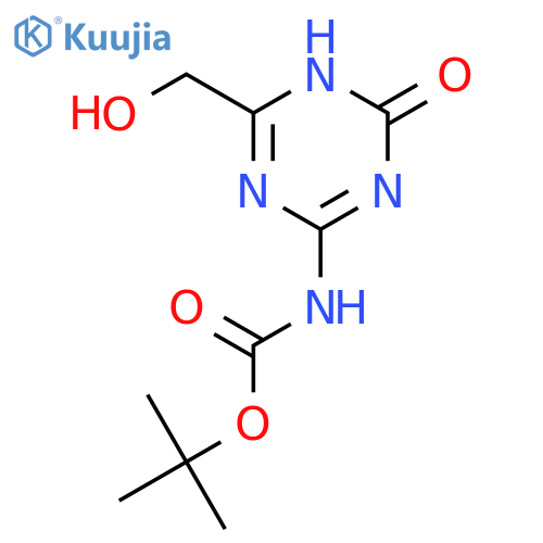 tert-butyl N-4-hydroxy-6-(hydroxymethyl)-1,3,5-triazin-2-ylcarbamate structure
