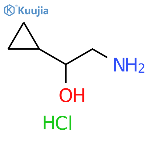 2-Amino-1-cyclopropylethan-1-ol hydrochloride structure