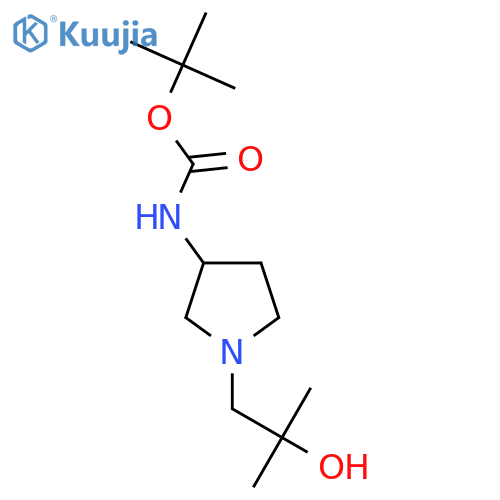 tert-butyl N-1-(2-hydroxy-2-methylpropyl)pyrrolidin-3-ylcarbamate structure
