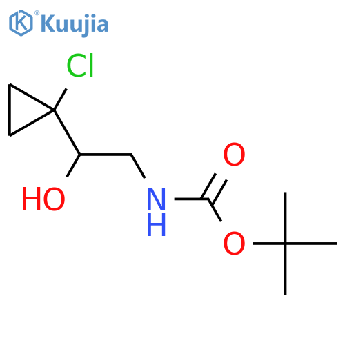 tert-butyl N-2-(1-chlorocyclopropyl)-2-hydroxyethylcarbamate structure