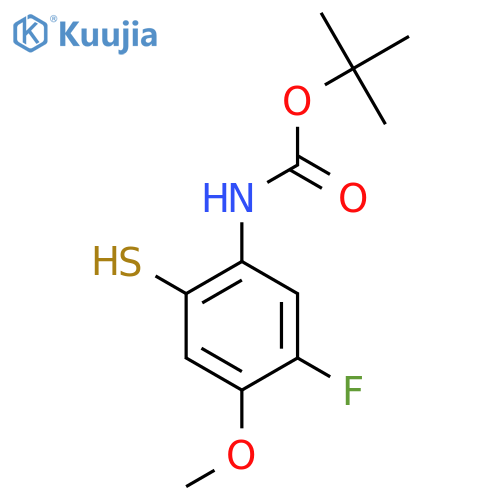 tert-butyl N-(5-fluoro-4-methoxy-2-sulfanylphenyl)carbamate structure