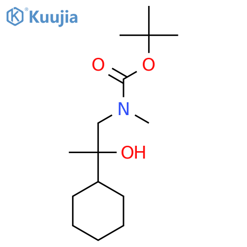 tert-butyl N-(2-cyclohexyl-2-hydroxypropyl)-N-methylcarbamate structure