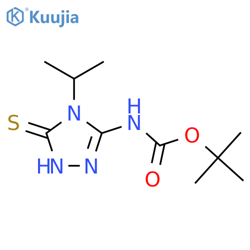 tert-butyl N-4-(propan-2-yl)-5-sulfanyl-4H-1,2,4-triazol-3-ylcarbamate structure