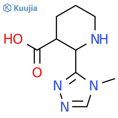 2-(4-methyl-4H-1,2,4-triazol-3-yl)piperidine-3-carboxylic acid structure