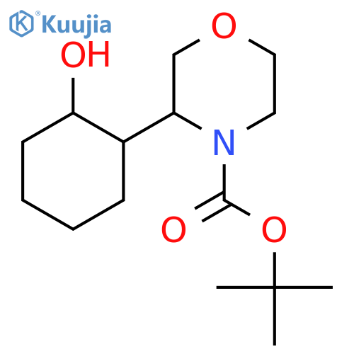 Tert-butyl 3-(2-hydroxycyclohexyl)morpholine-4-carboxylate structure