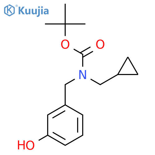 tert-butyl N-(cyclopropylmethyl)-N-(3-hydroxyphenyl)methylcarbamate structure