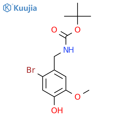tert-butyl N-(2-bromo-4-hydroxy-5-methoxyphenyl)methylcarbamate structure