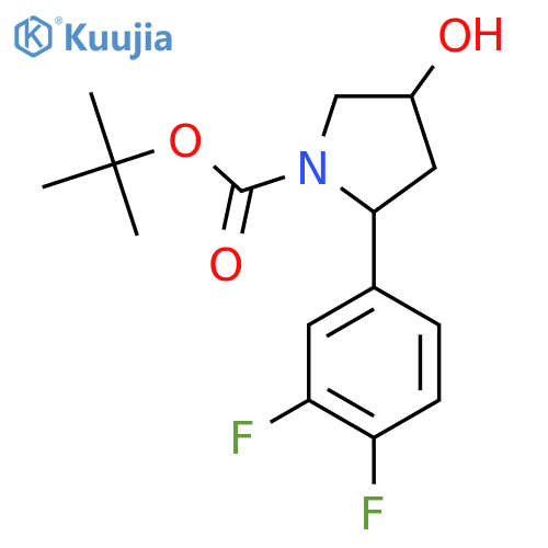 Tert-butyl 2-(3,4-difluorophenyl)-4-hydroxypyrrolidine-1-carboxylate structure