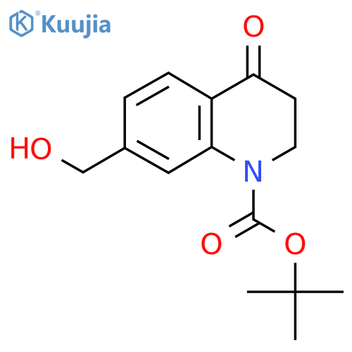 Tert-butyl 7-(hydroxymethyl)-4-oxo-1,2,3,4-tetrahydroquinoline-1-carboxylate structure